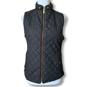 C'esttio Black Quilted Vest - Size Small